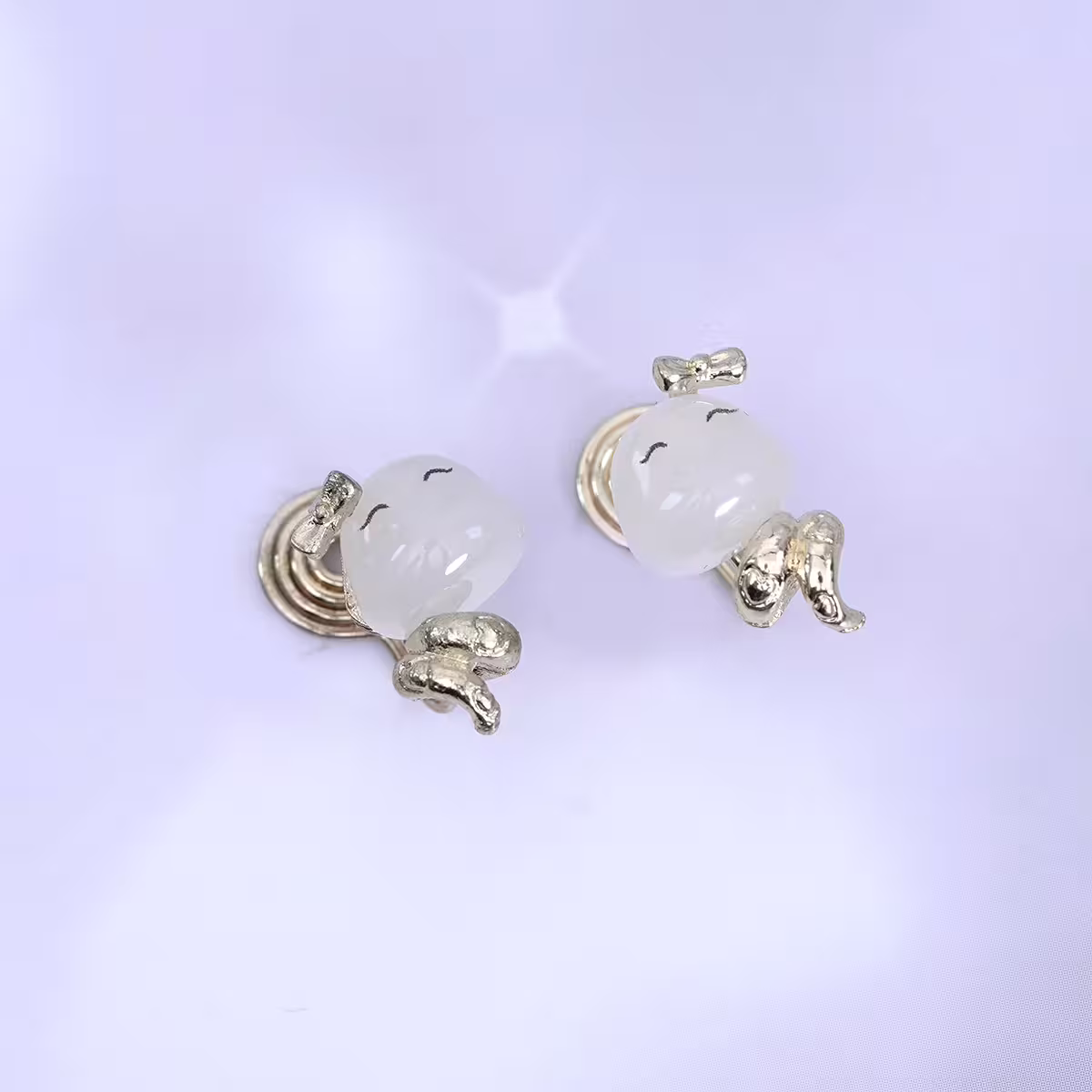 蛇寶寶×蚊香盤U型耳夾-第1張