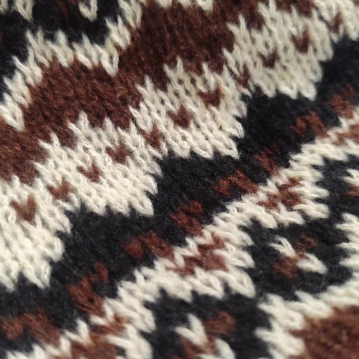 費爾島毛線格紋&times;毛帽&times;棕咖-第4張