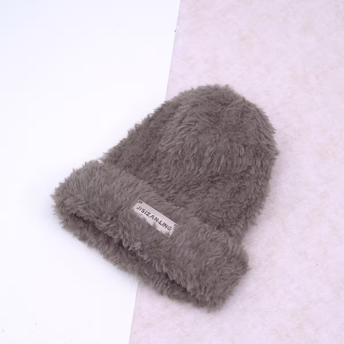 金屬標牌仿貂毛&times;毛帽&times;棕咖-第2張