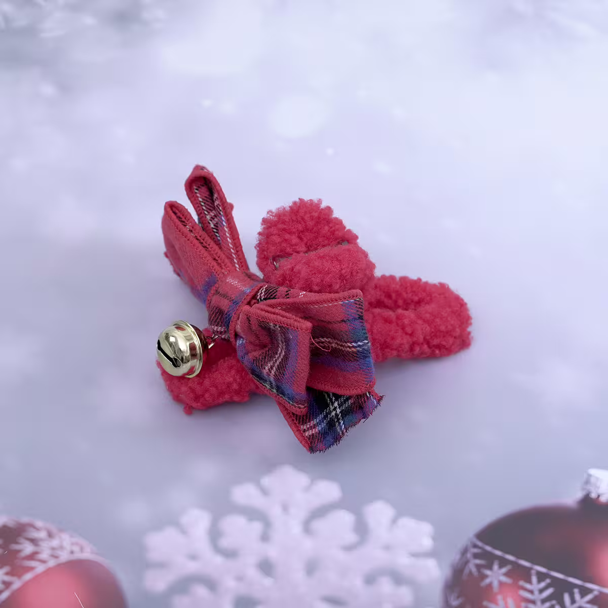 紅綠格紋鈴鐺×鯊魚夾×共二色-第3張