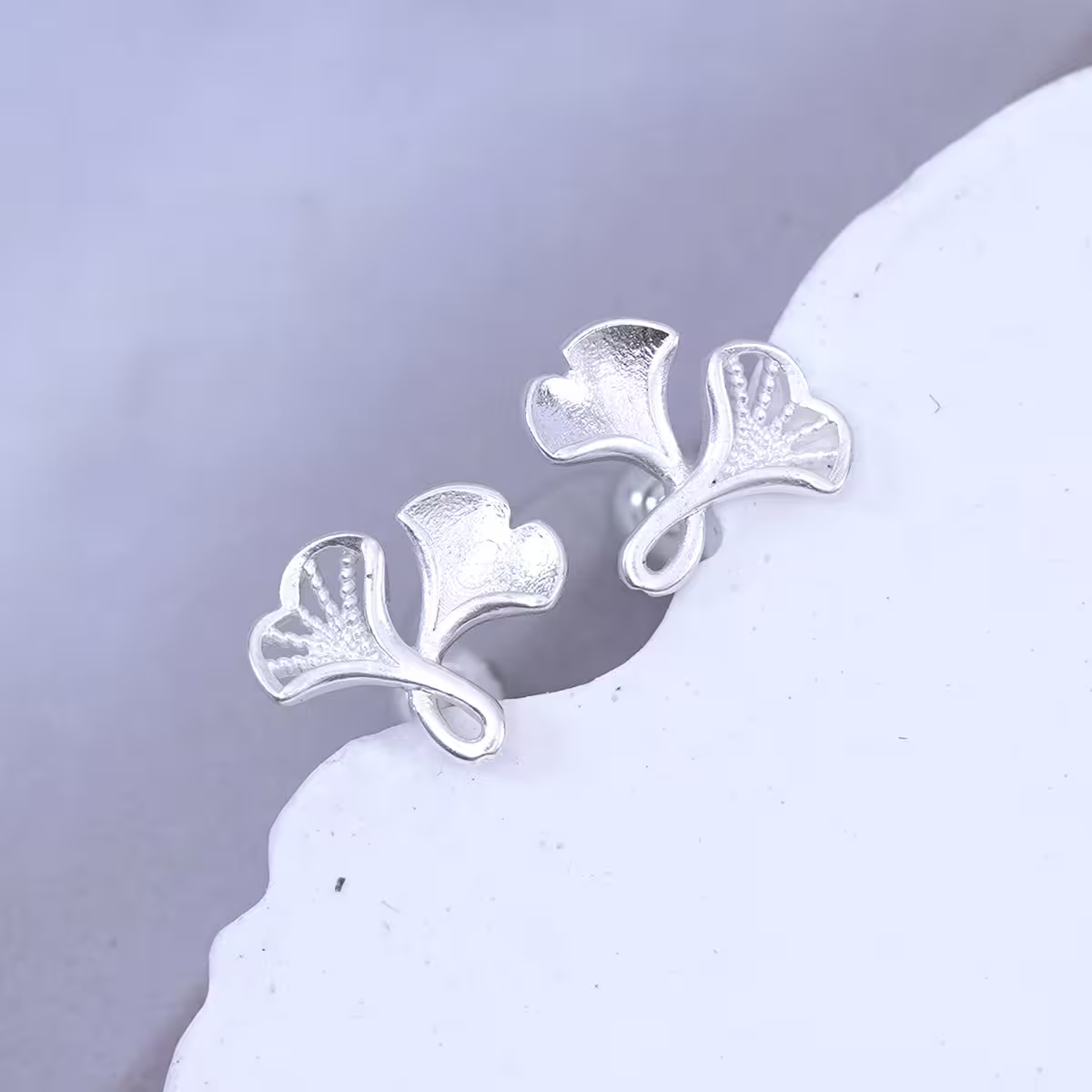 925耳針×銀杏葉×轉珠耳環-第1張