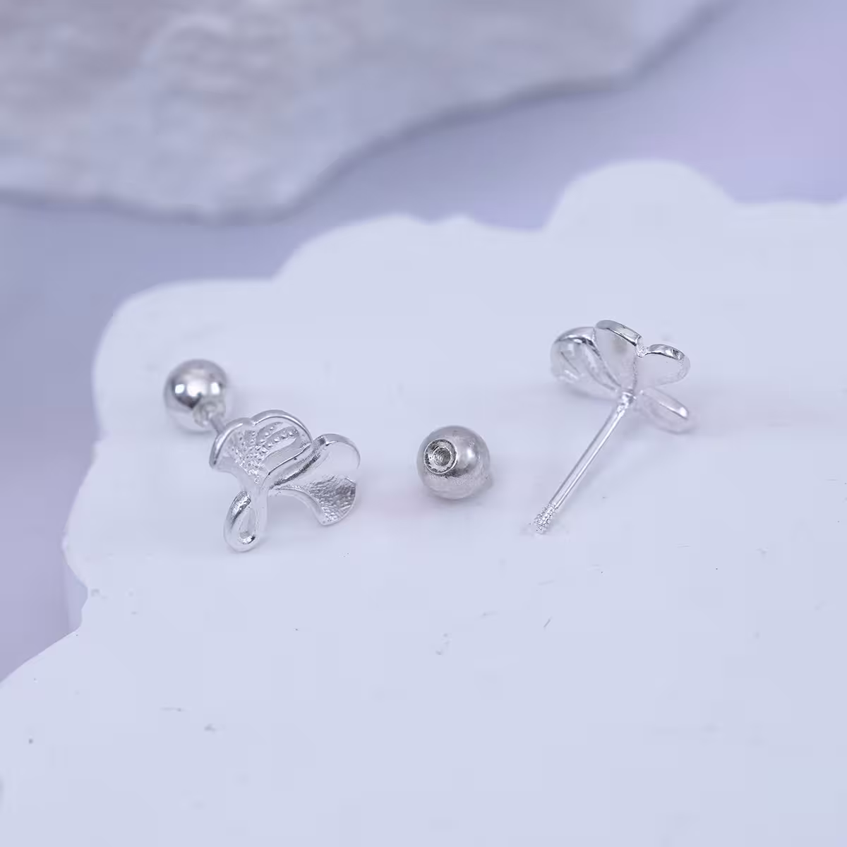 925耳針×銀杏葉×轉珠耳環-第2張