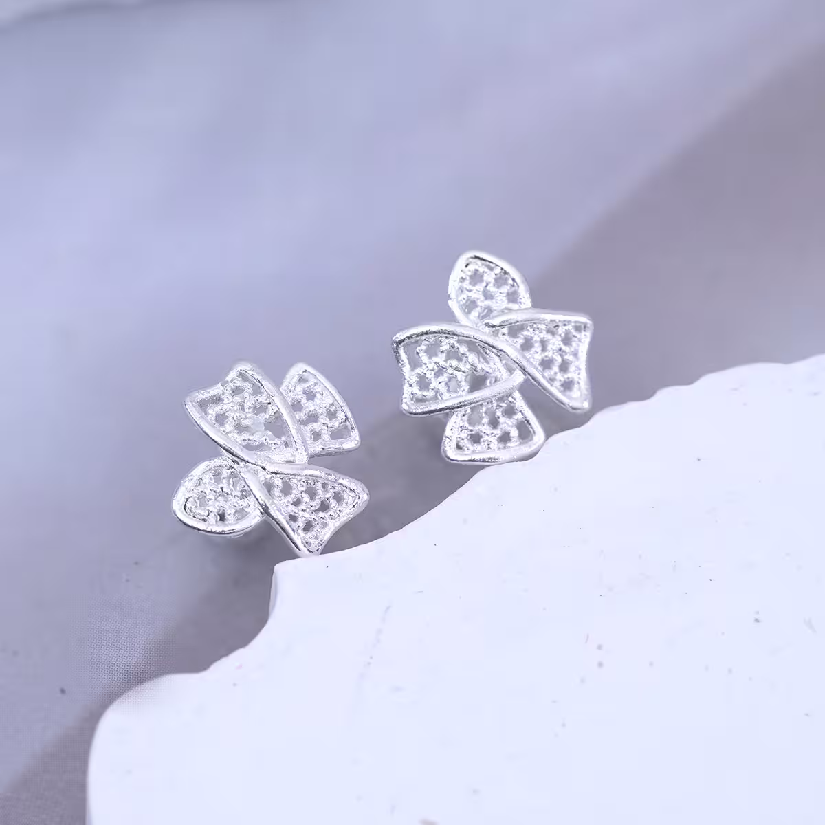 925耳針×十字緞帶×轉珠耳環-第1張