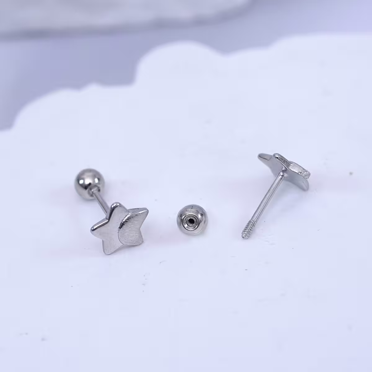 925耳針&times;星與月&times;轉珠耳環-第5張