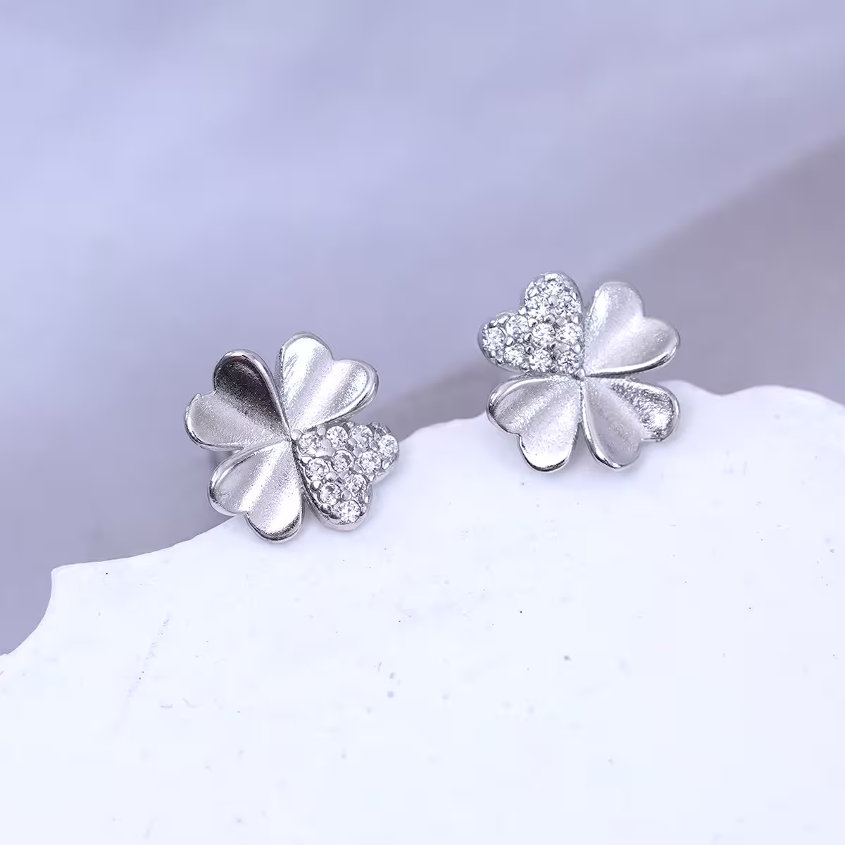 925耳針×幸運草×轉珠耳環-第1張