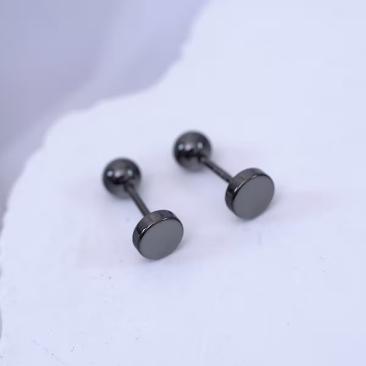 黑色圓形×轉珠耳環-第5張