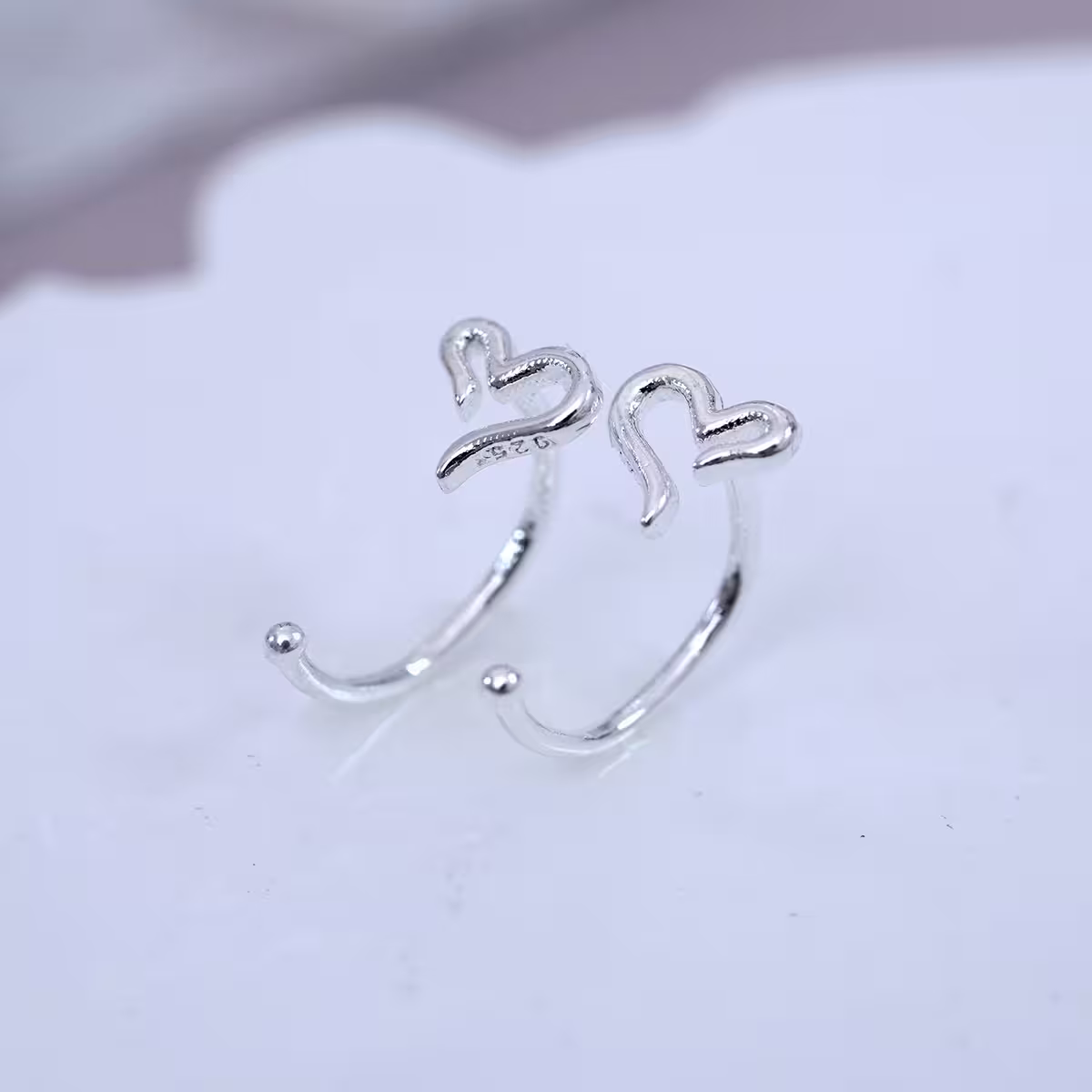 925銀針×養耳棒×線條愛心×耳勾-第1張