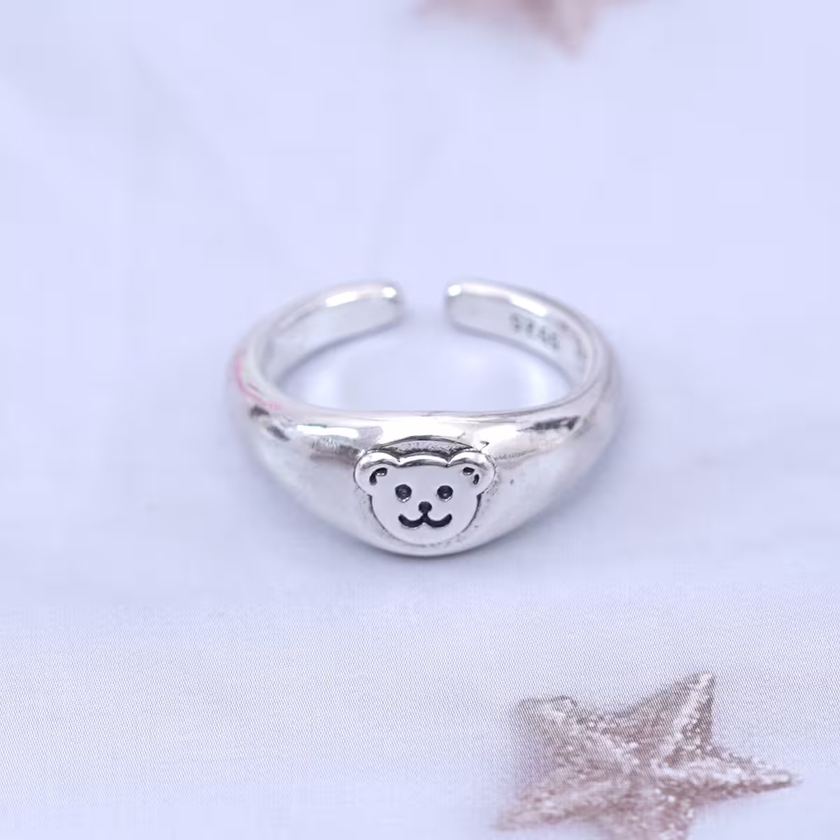 可愛小萌熊×開口戒指-第2張
