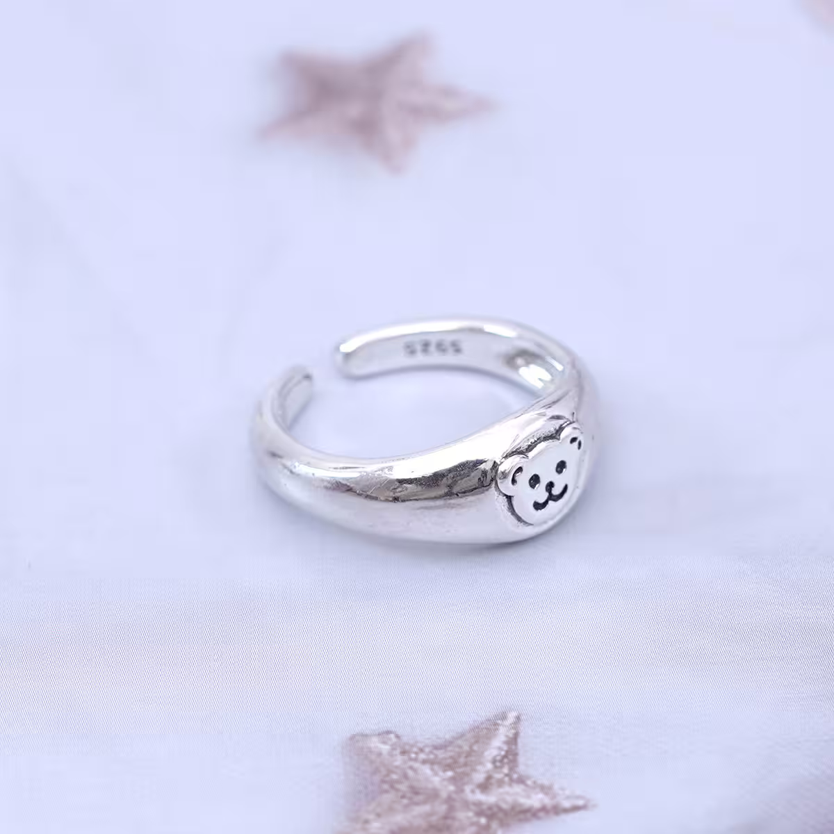 可愛小萌熊×開口戒指-第3張