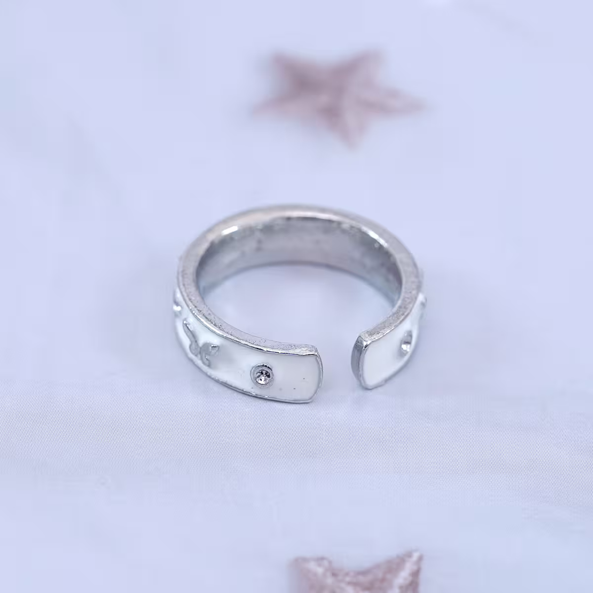 溫柔白色小蝴蝶×開口戒指-第4張