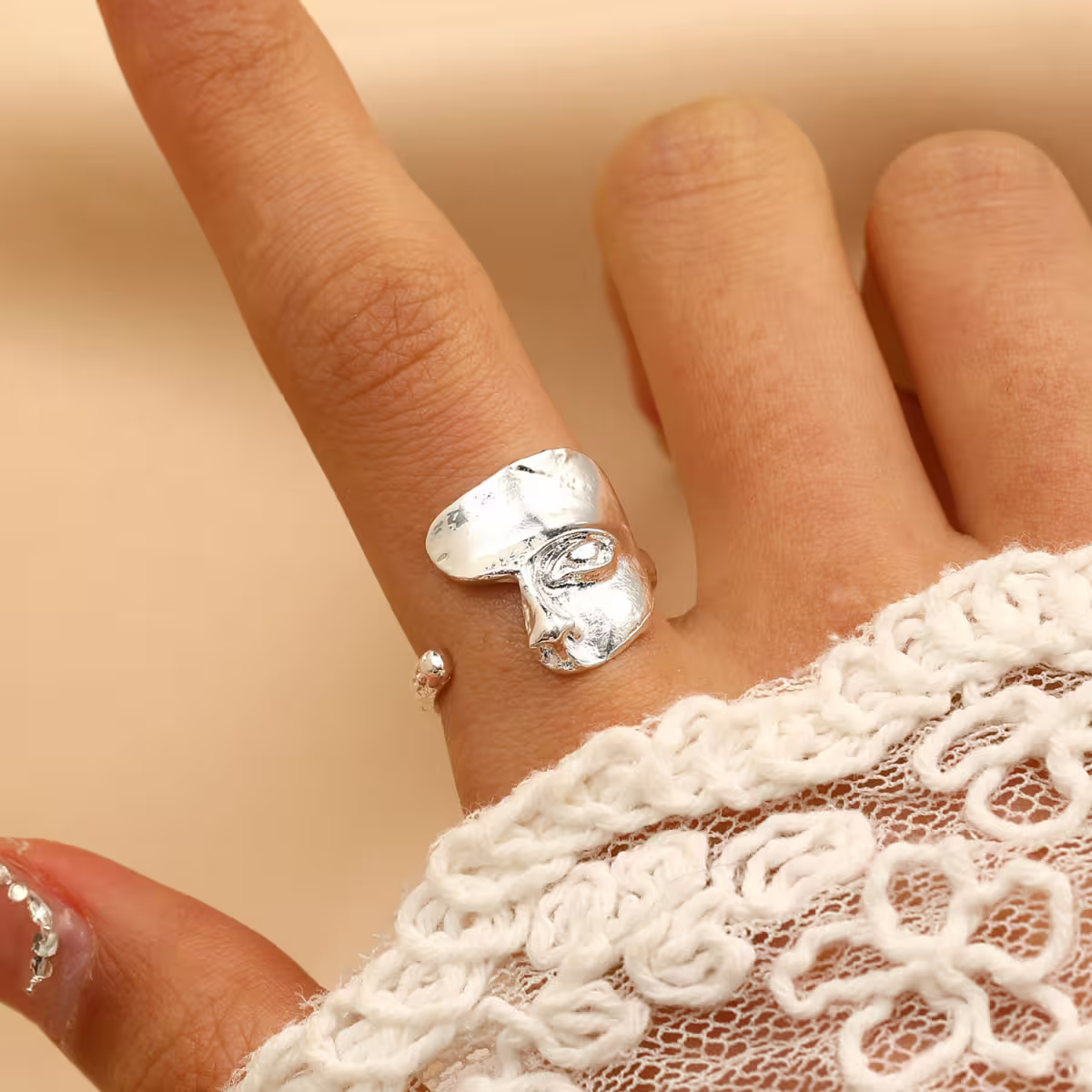 銀白鬼魅面具×開口戒指-第6張