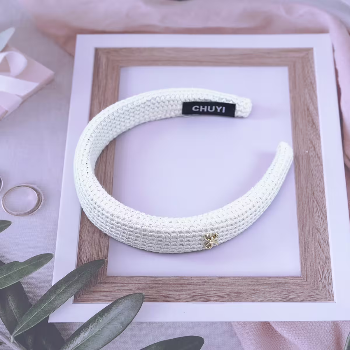 暖色羅紋蝴蝶結&times;髮箍-第5張