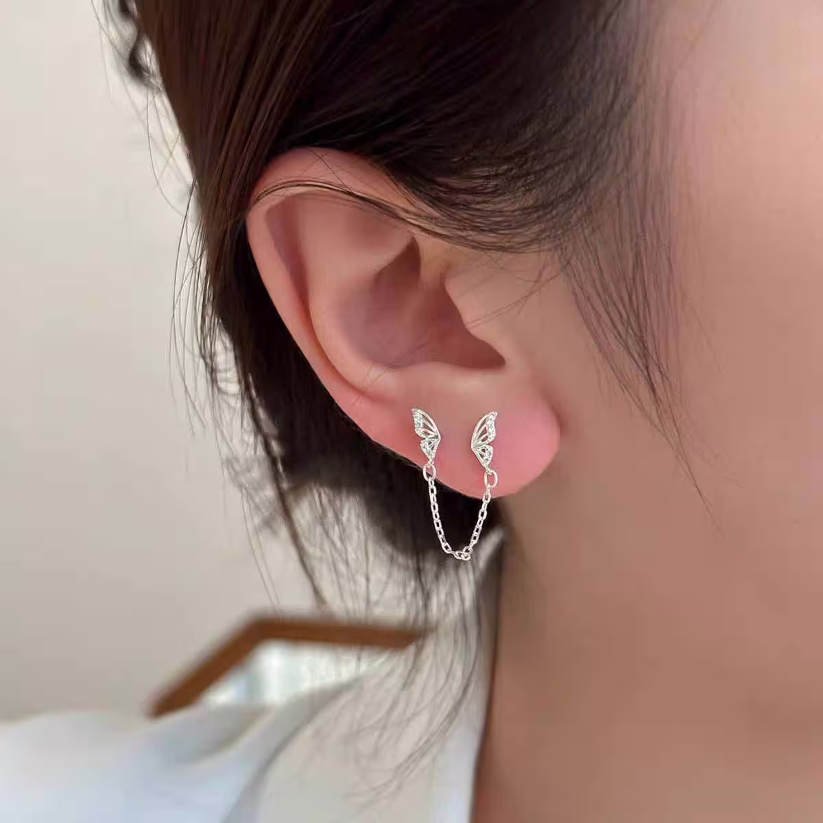 蝴蝶飛×單邊相連耳環-第6張