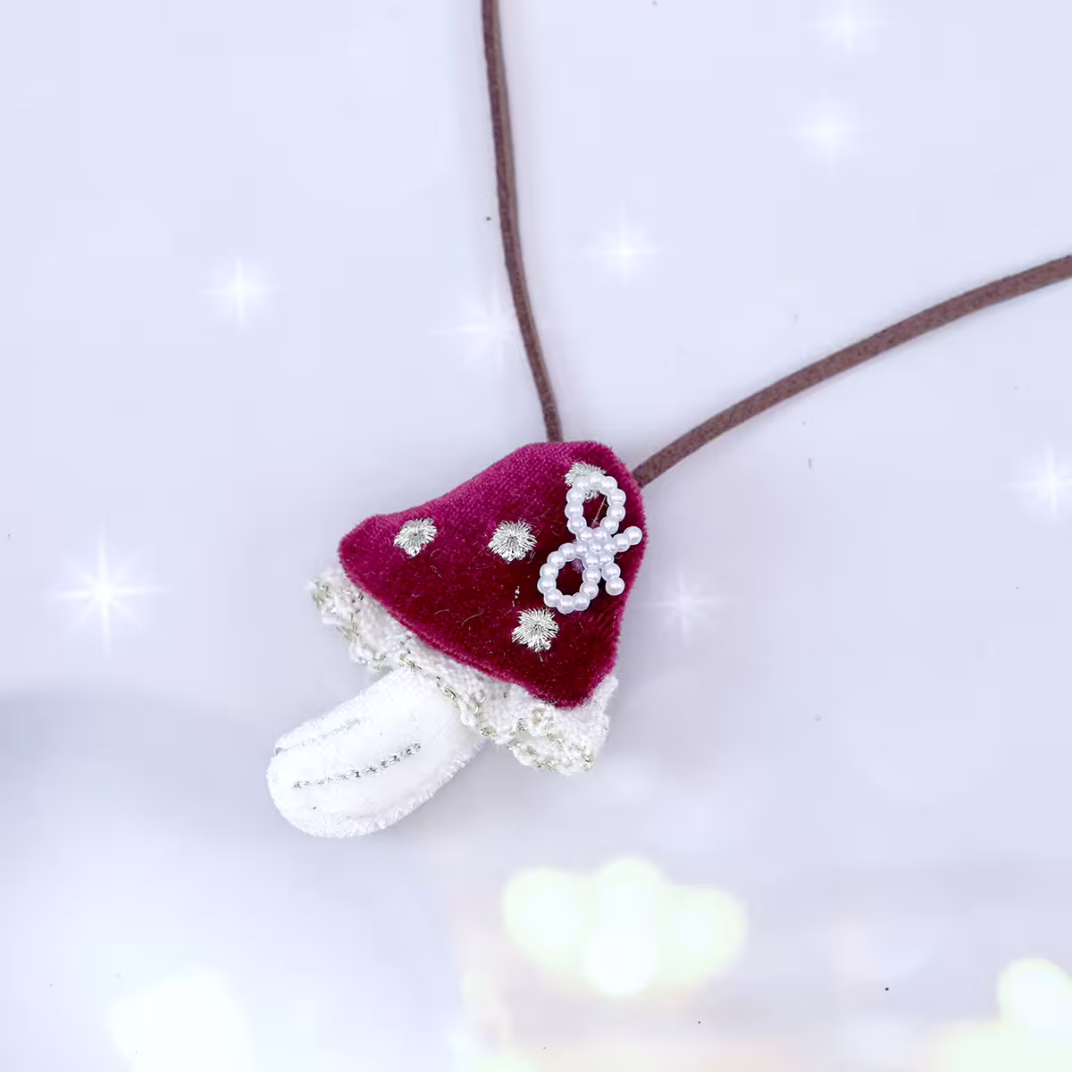 布藝聖誕小物×麂皮繩×長項鍊×共三色-第2張