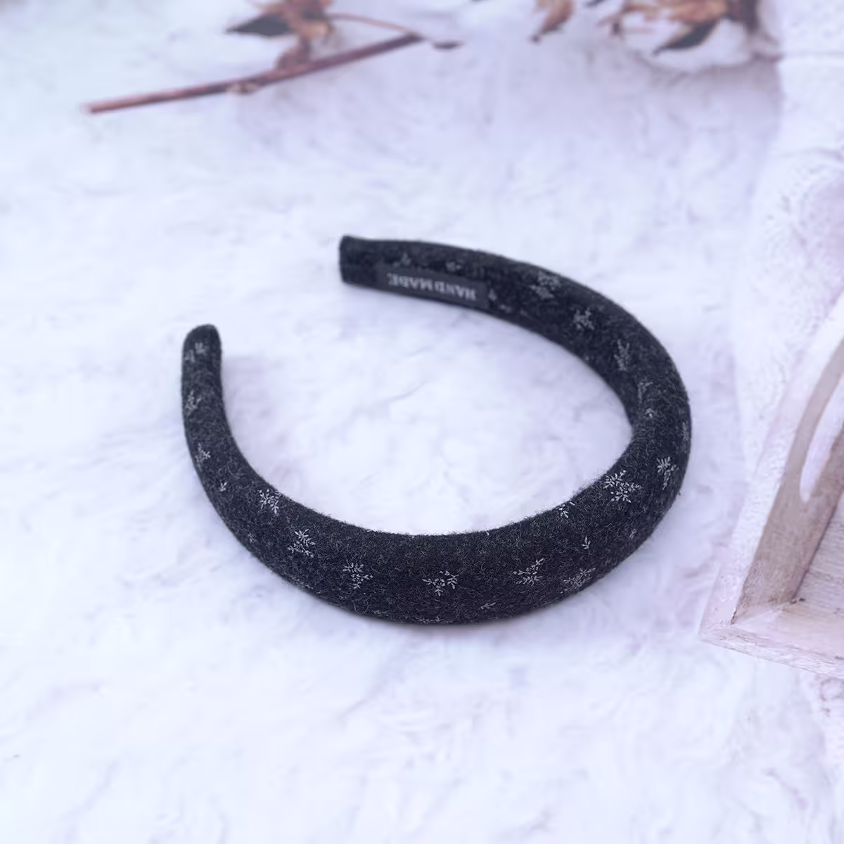 老錢風印花植絨×髮箍×共三色-第6張