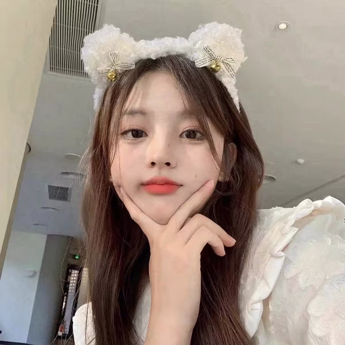 羊羔毛鈴鐺蝴蝶結熊耳×髮箍×共三色-第6張