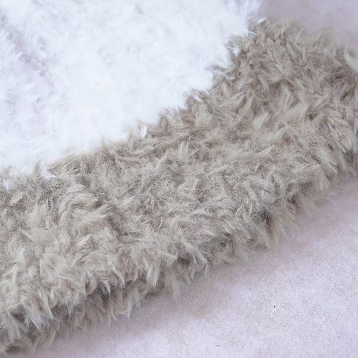 毛球拼色仿貂毛×毛帽×白色-第4張