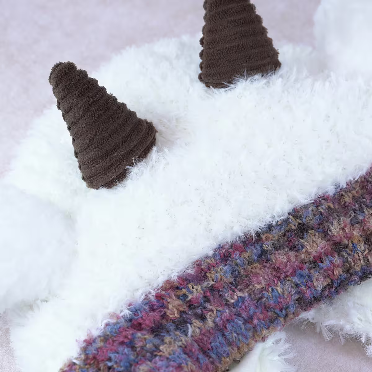 小羊角絨毛×毛帽×白色-第3張