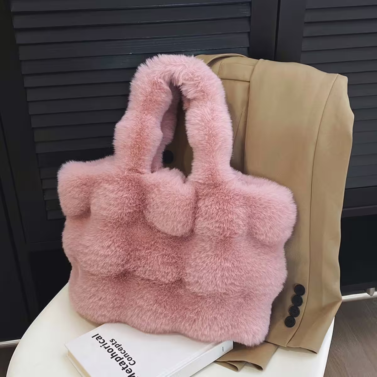 毛毛波堤×肩背袋×粉紅-第2張