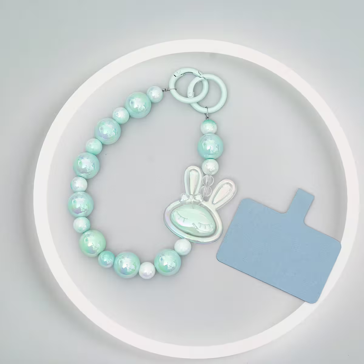 旋轉兔兔&times;手機腕帶掛繩&times;藍色-第3張