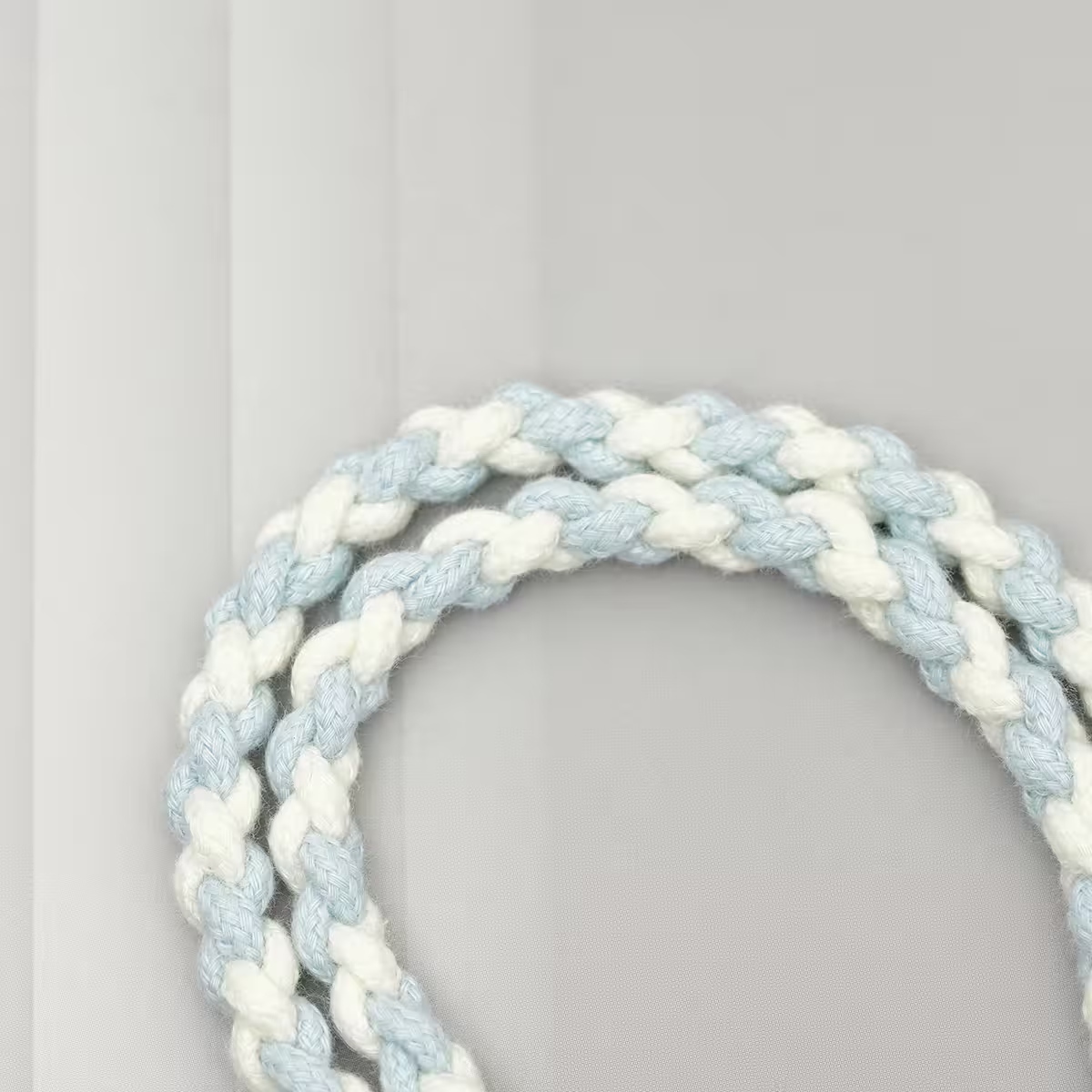 細繩雙色小麻花&times;手機斜背雙勾掛繩&times;水藍+白-第4張