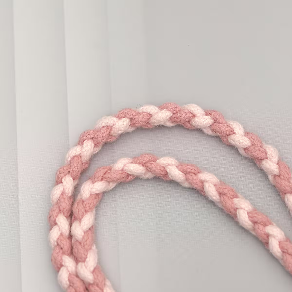 細繩雙色小麻花&times;手機斜背雙勾掛繩&times;深粉+淡粉-第4張