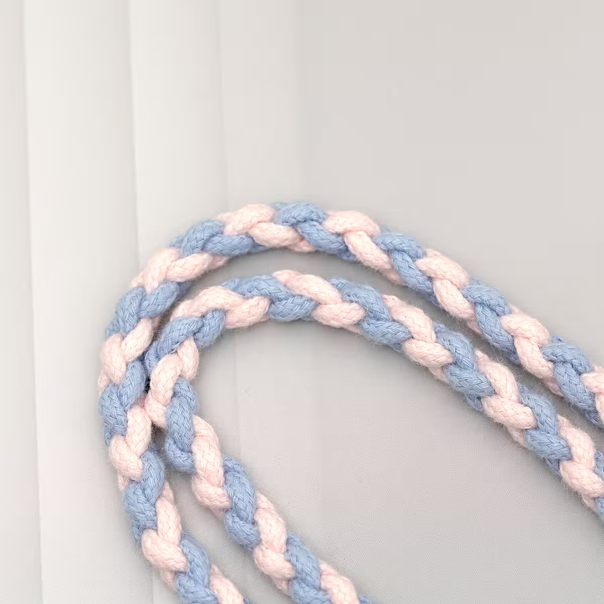 細繩雙色小麻花&times;手機斜背雙勾掛繩&times;藍+粉-第4張