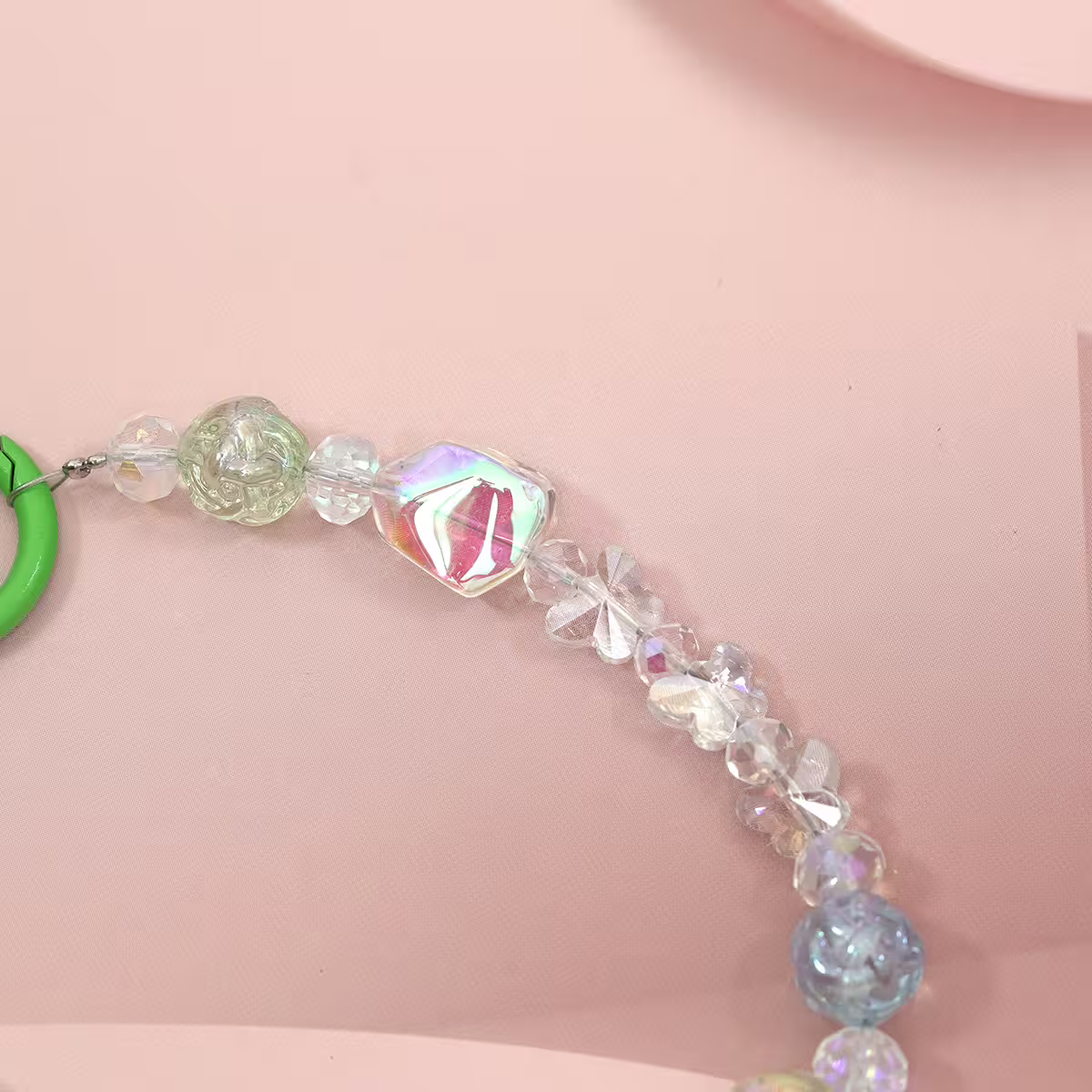 炫彩漸變蝴蝶&times;手機腕帶掛繩&times;綠色-第5張