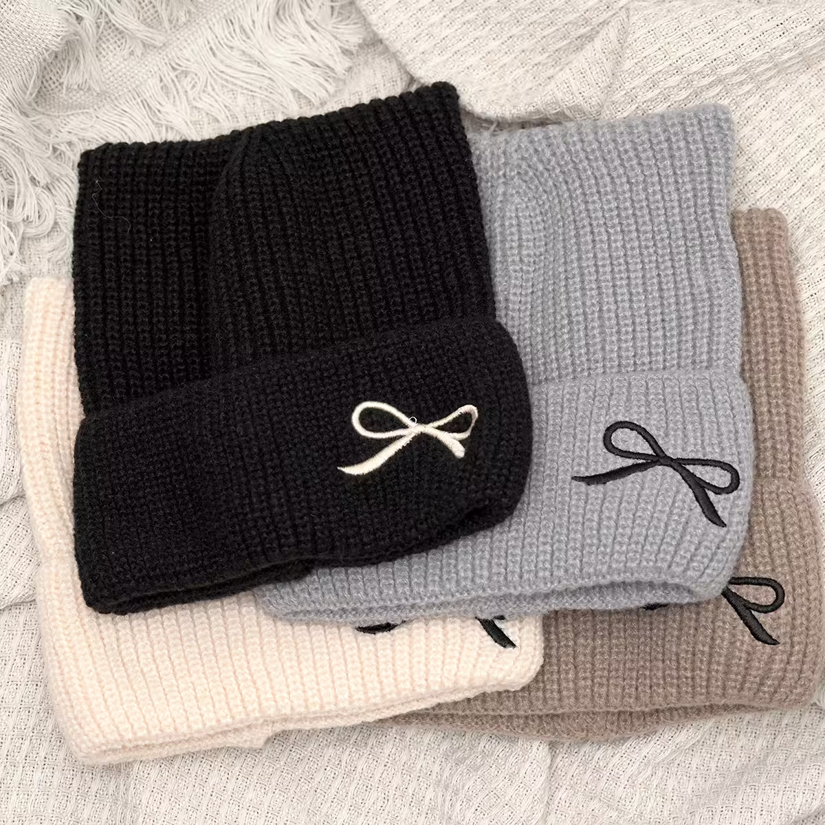 平頭俏貓耳蝴蝶結&times;毛帽&times;灰色-第6張