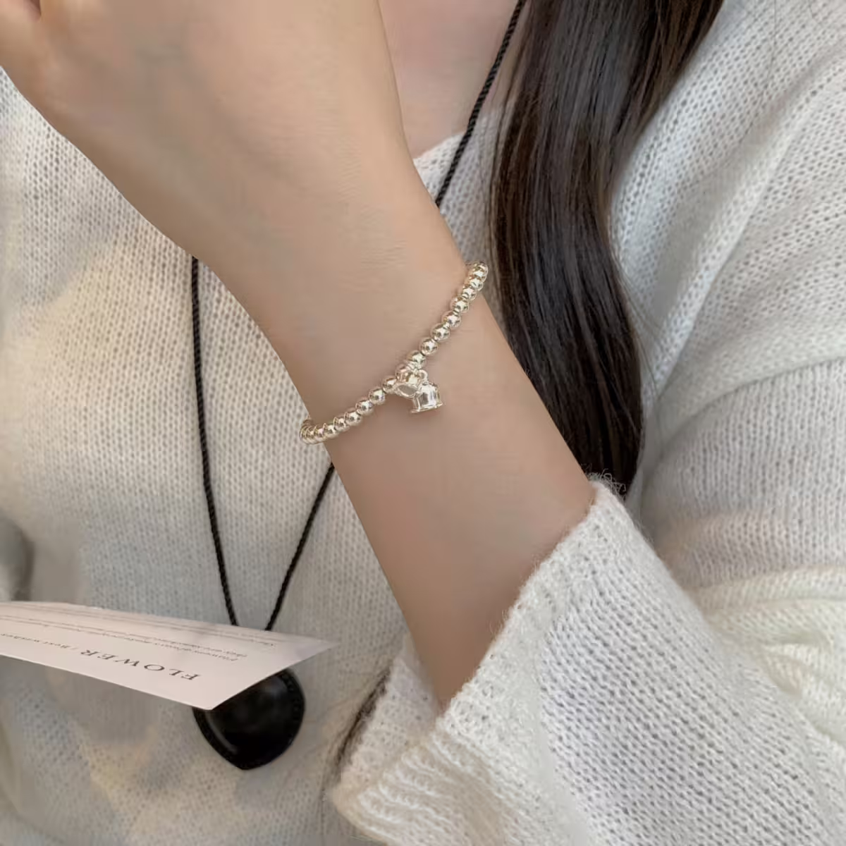 925銀飾&times;風鈴草&times;串珠手環-第5張