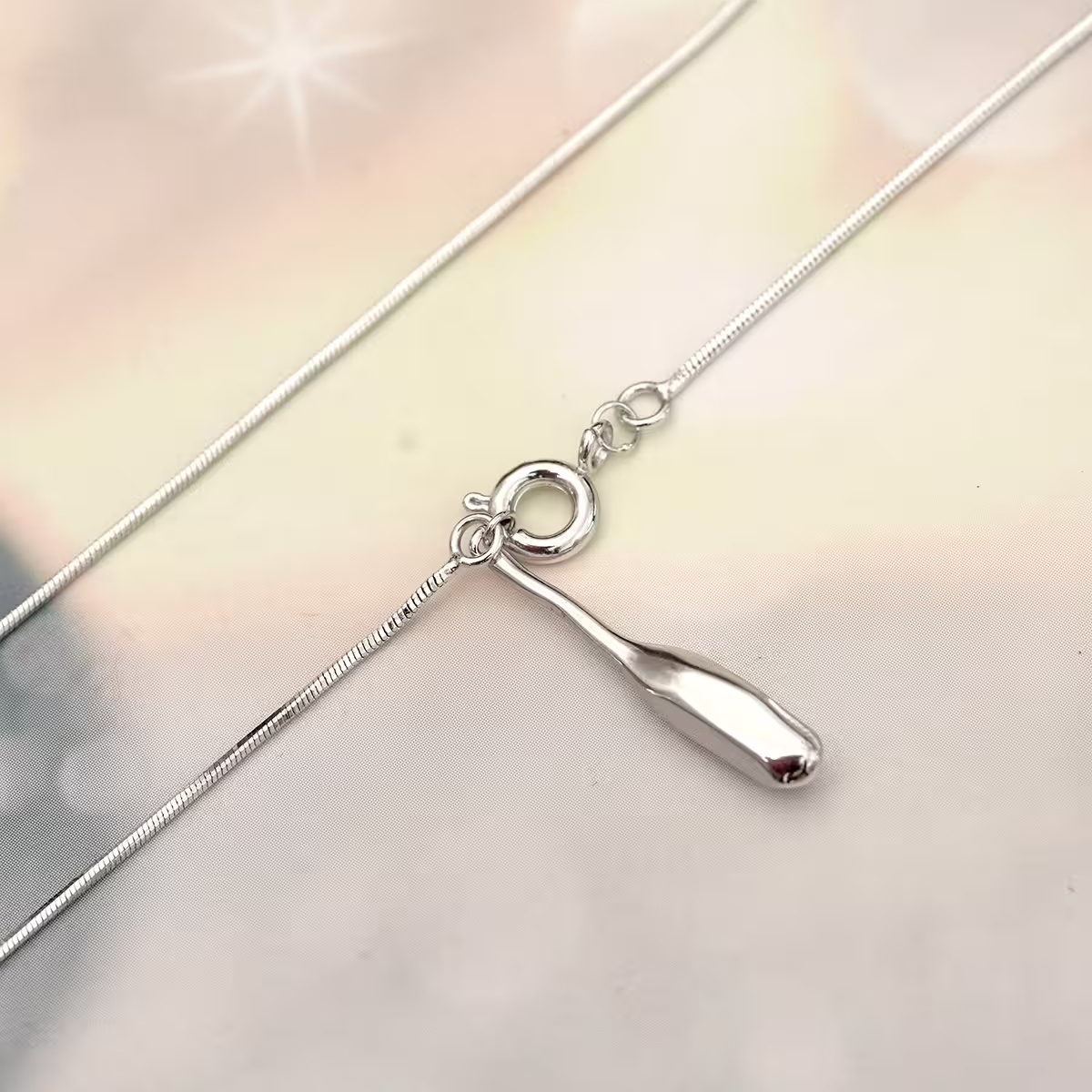 925銀飾&times;蛇骨岩熔水滴&times;鎖骨項鍊-第2張