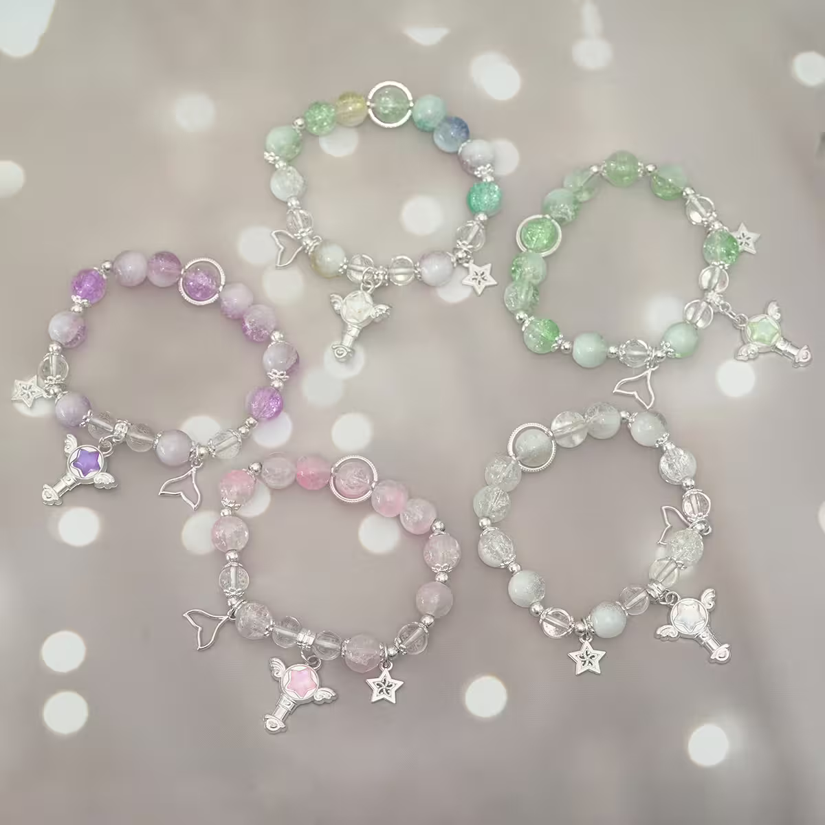 星光魔法琉璃&times;固定式串珠手鍊&times;共五色-第1張