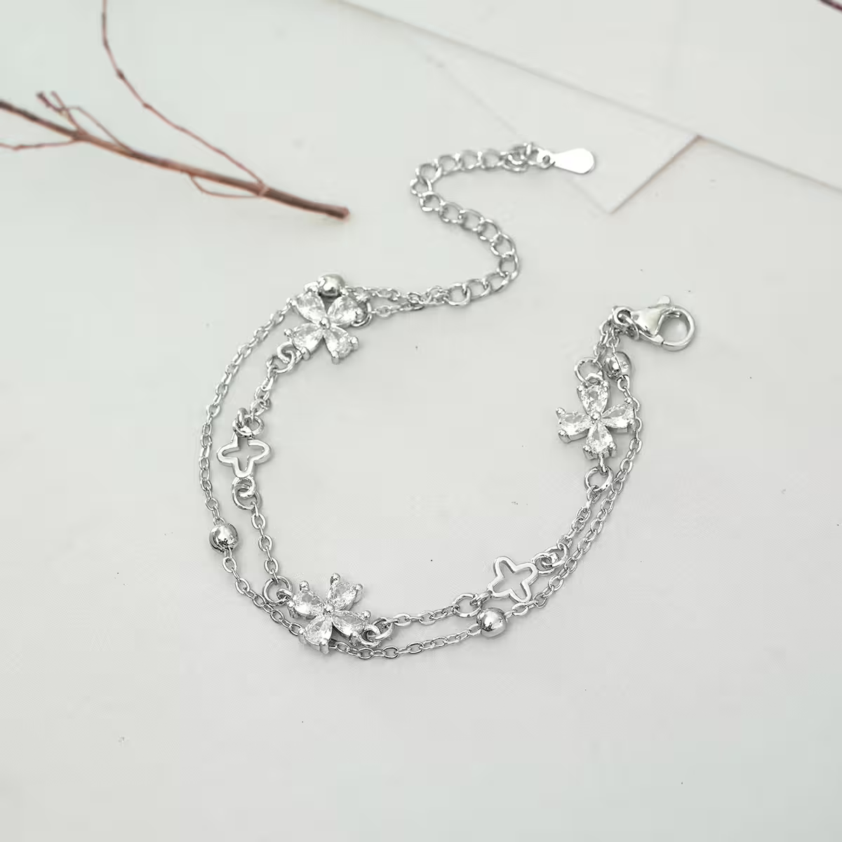 925銀飾&times;花語心願&times;雙層手鍊-第2張