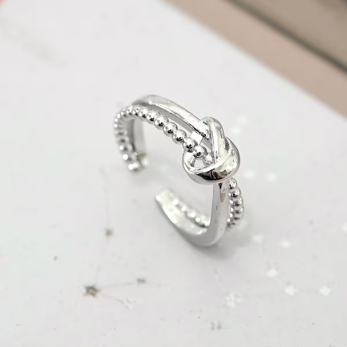 925銀飾&times;雙軌平結&times;開口戒指-第2張
