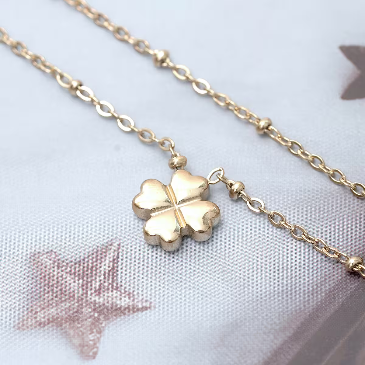 316鋼飾&times;圓潤四葉草&times;項鍊&times;金色-第4張