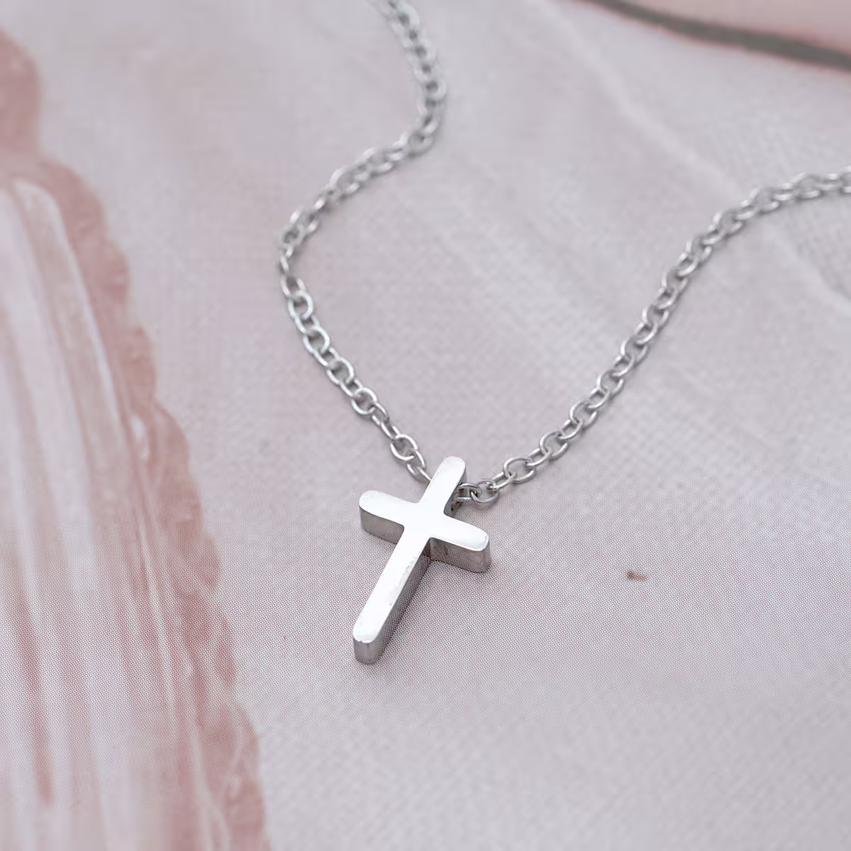 316鋼飾&times;十字架&times;項鍊&times;銀色-第4張