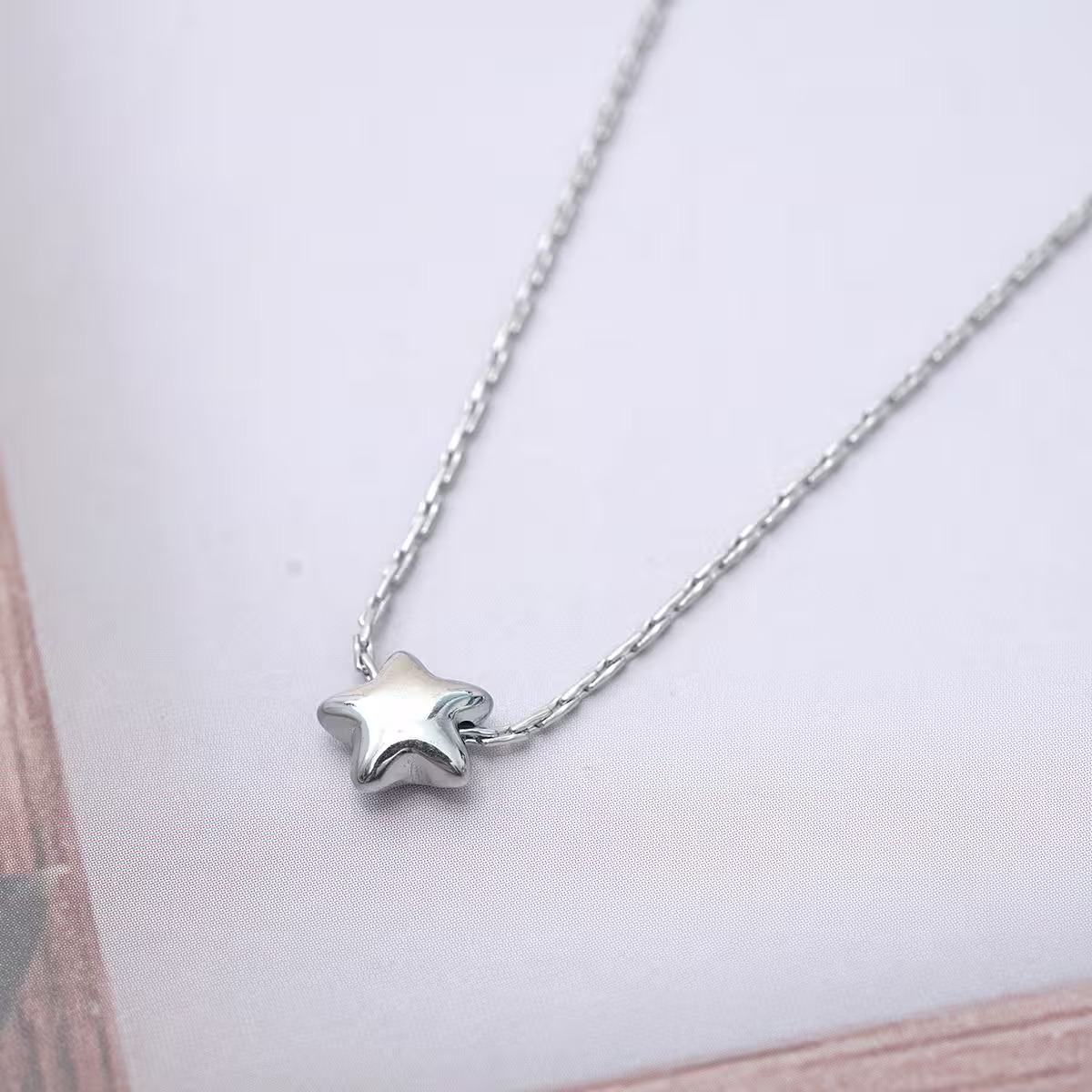 316鋼飾&times;圓潤小星星&times;項鍊&times;銀色-第3張