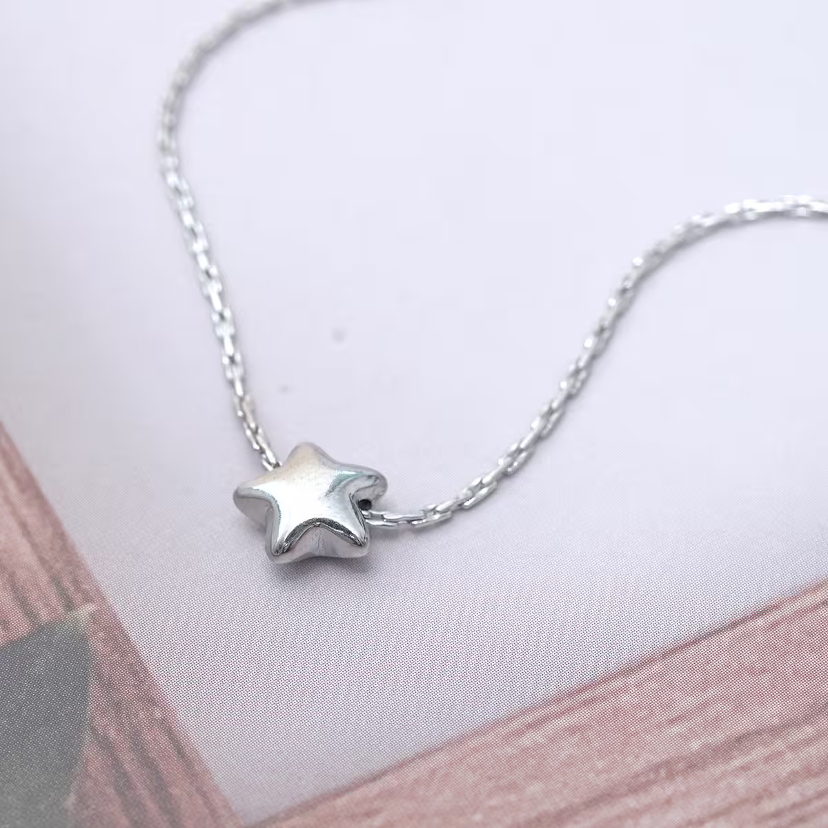 316鋼飾&times;圓潤小星星&times;項鍊&times;銀色-第4張