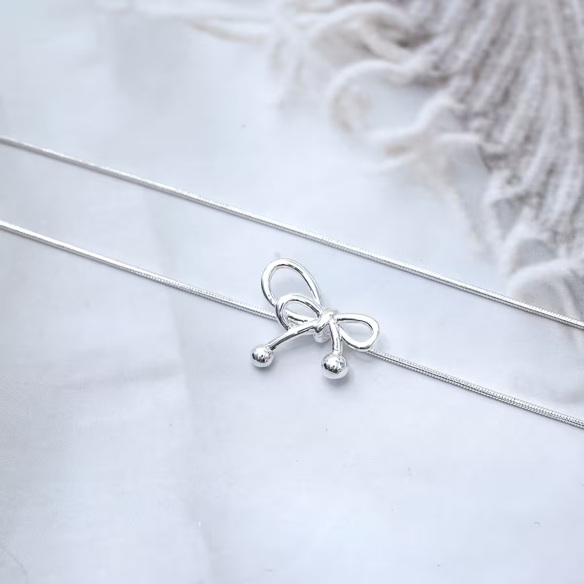 925銀飾&times;高冷蝴蝶結&times;鎖骨項鍊-第3張