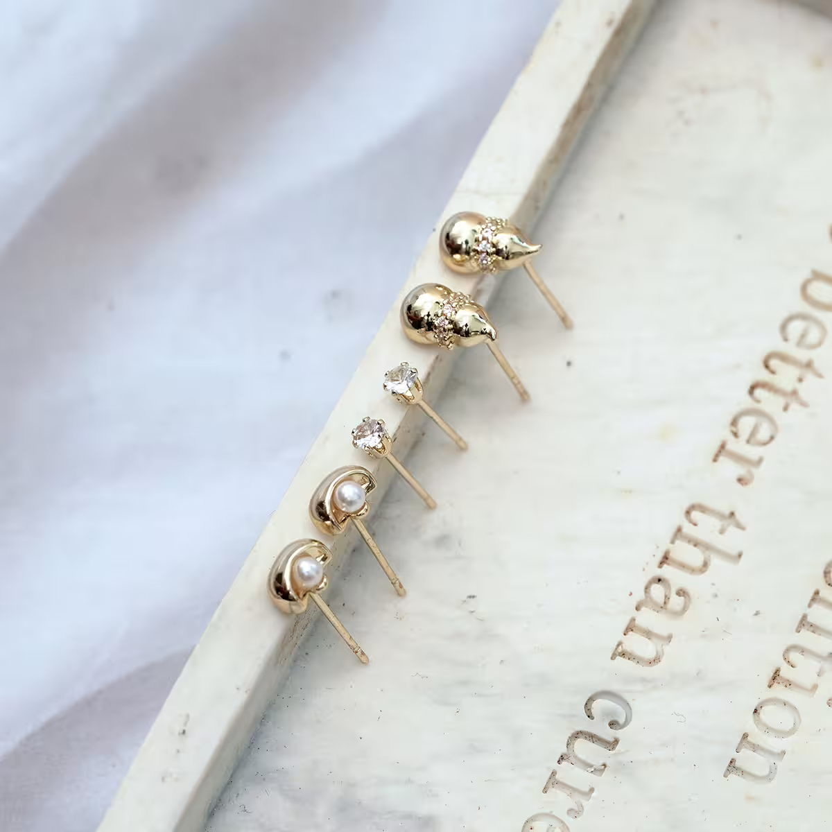 葫蘆元寶晶鑽&times;三套件耳環組-第4張