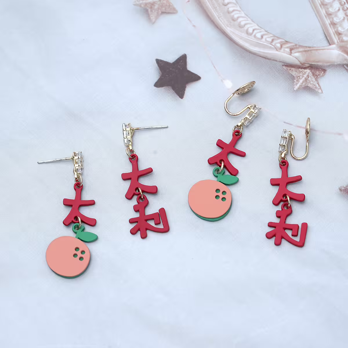 大橘大利&times;不對稱蚊香盤U型耳夾-第5張