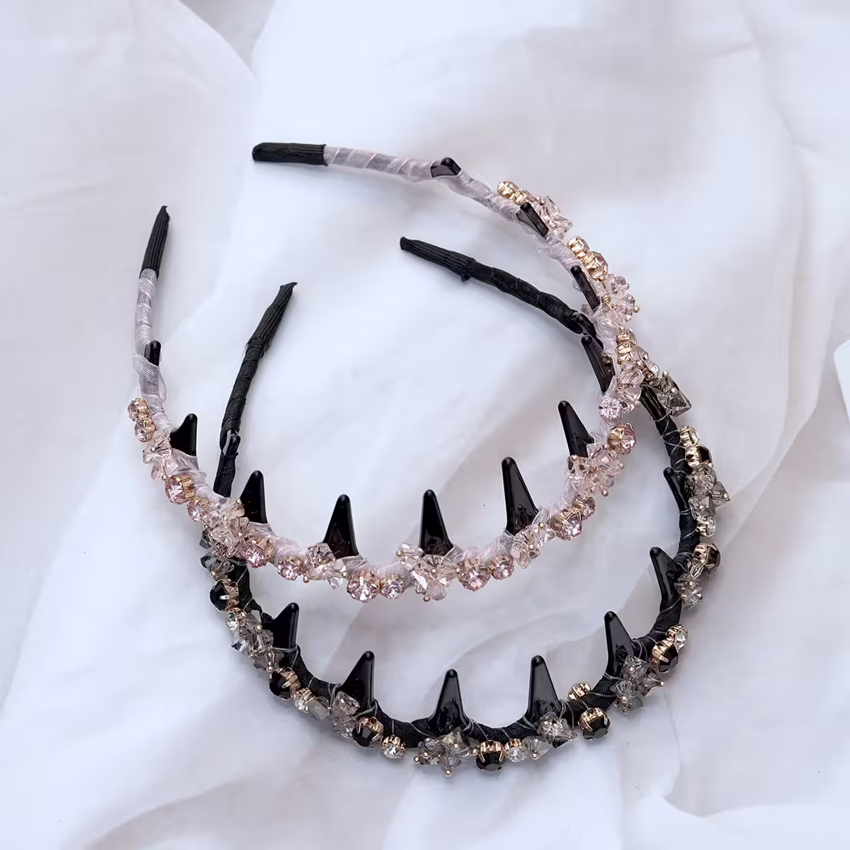 華麗水晶&times;抓髮髮箍&times;共二色-第1張