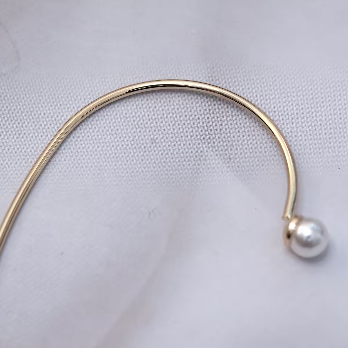 金色珍珠流蘇晶鑽&times;單邊耳掛-第4張