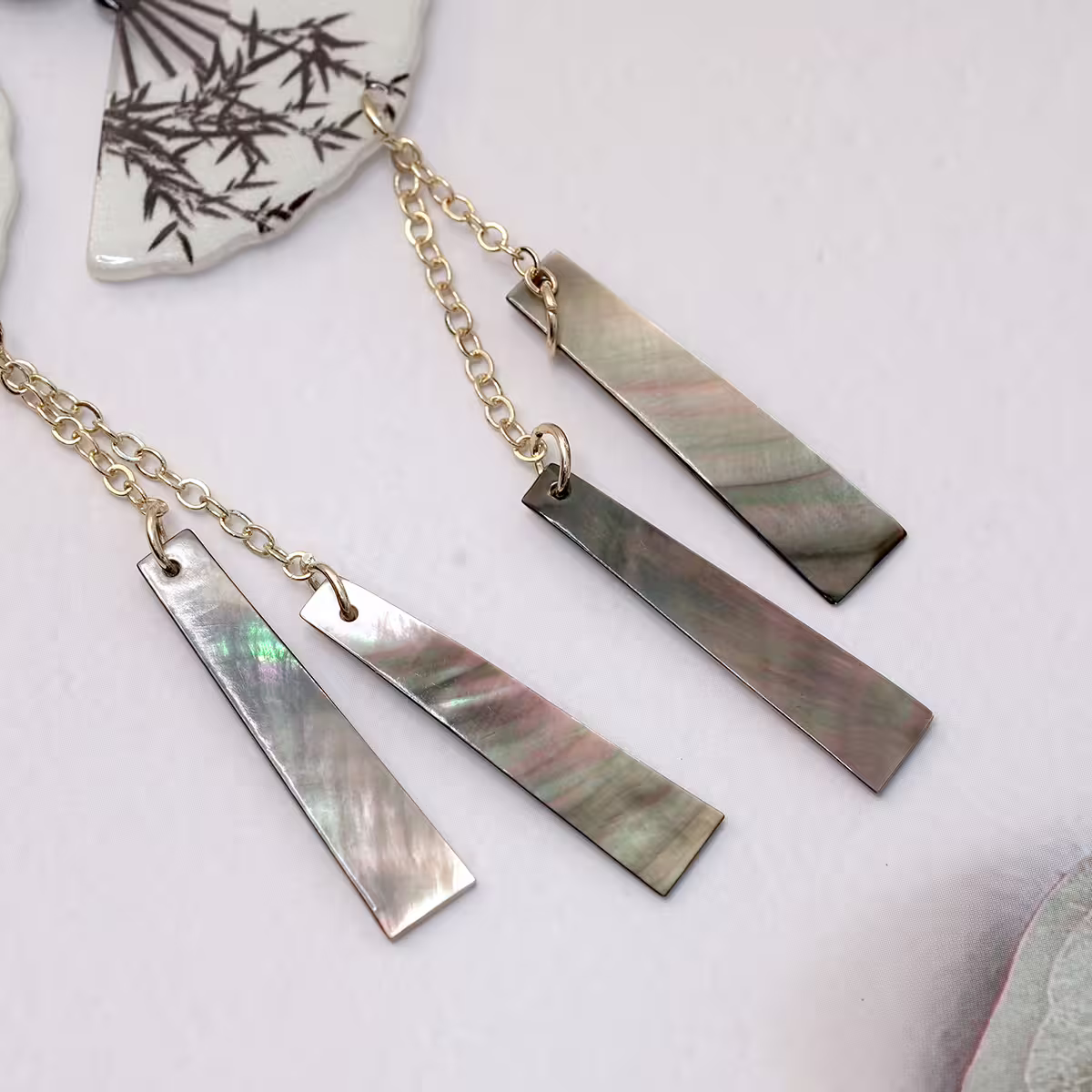 竹影古扇&times;吊墜耳勾-第4張