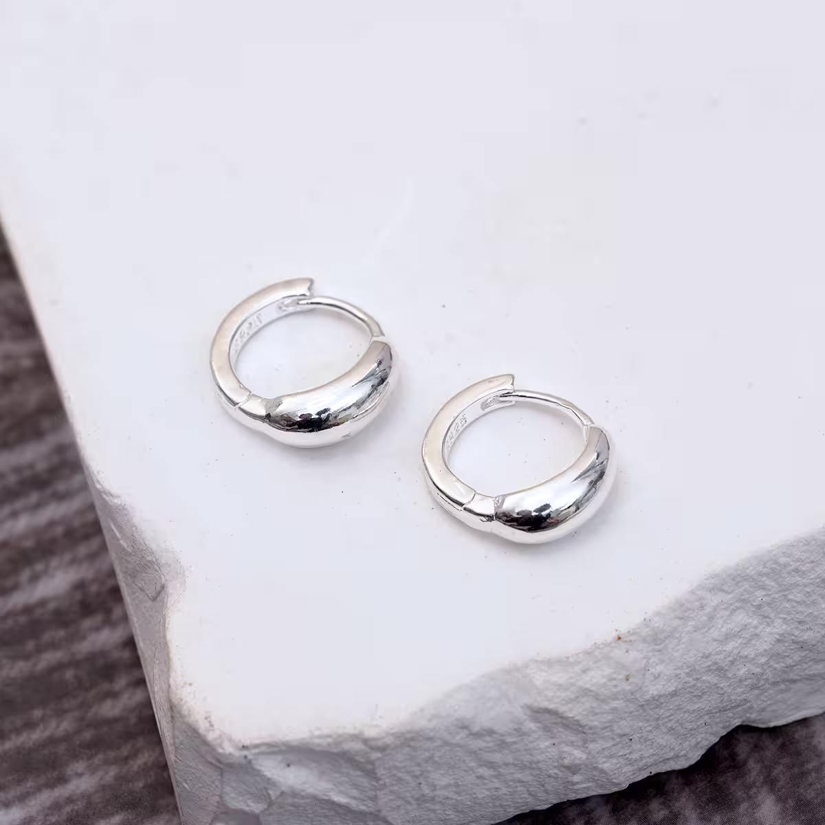 925銀針&times;光面水滴感&times;耳扣-第2張