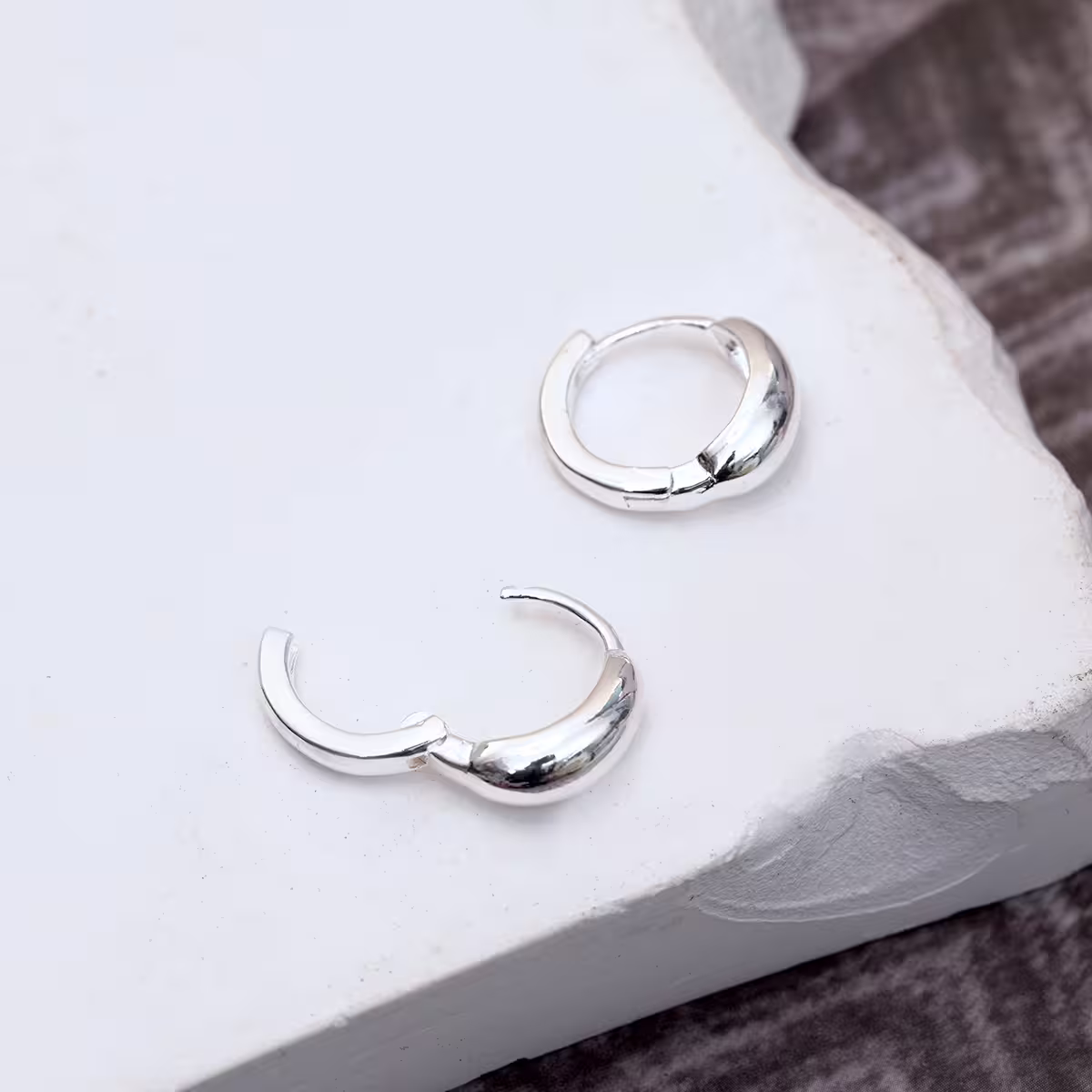 925銀針&times;光面水滴感&times;耳扣-第4張