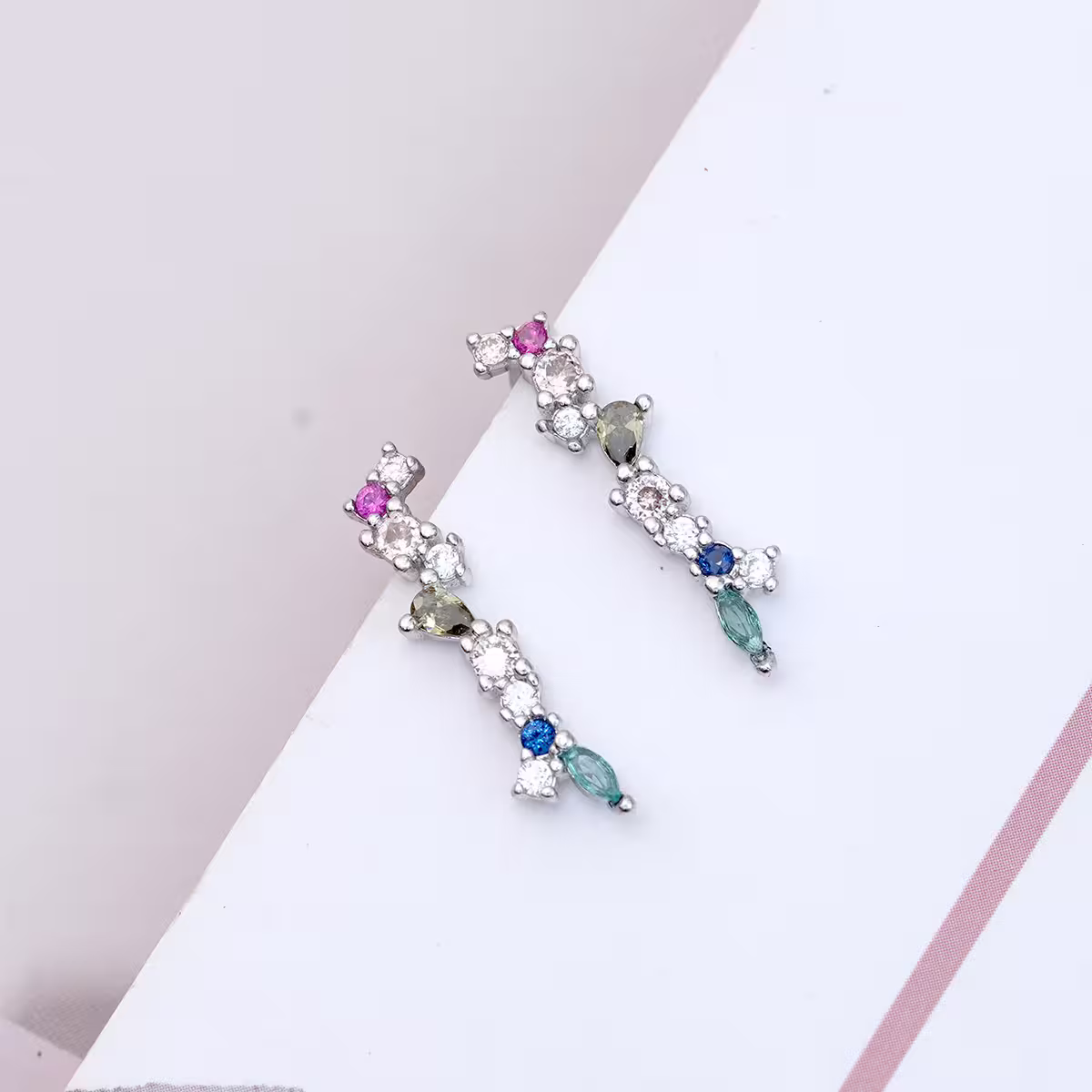 925銀針&times;波西亞米彩鑽&times;耳環-第2張