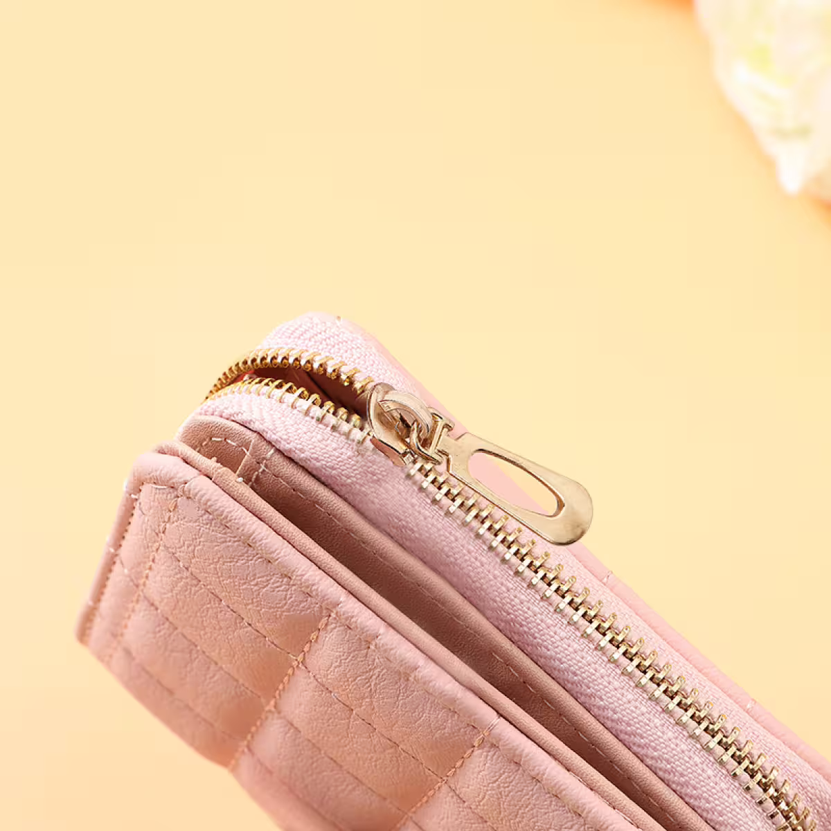 時尚格紋&times;對折短夾&times;拉鍊零錢包&times;紅色-第4張