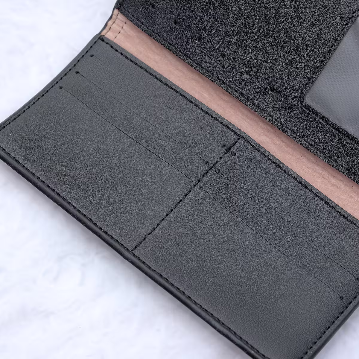 棕咖千鳥紋&times;三折長皮夾-第6張