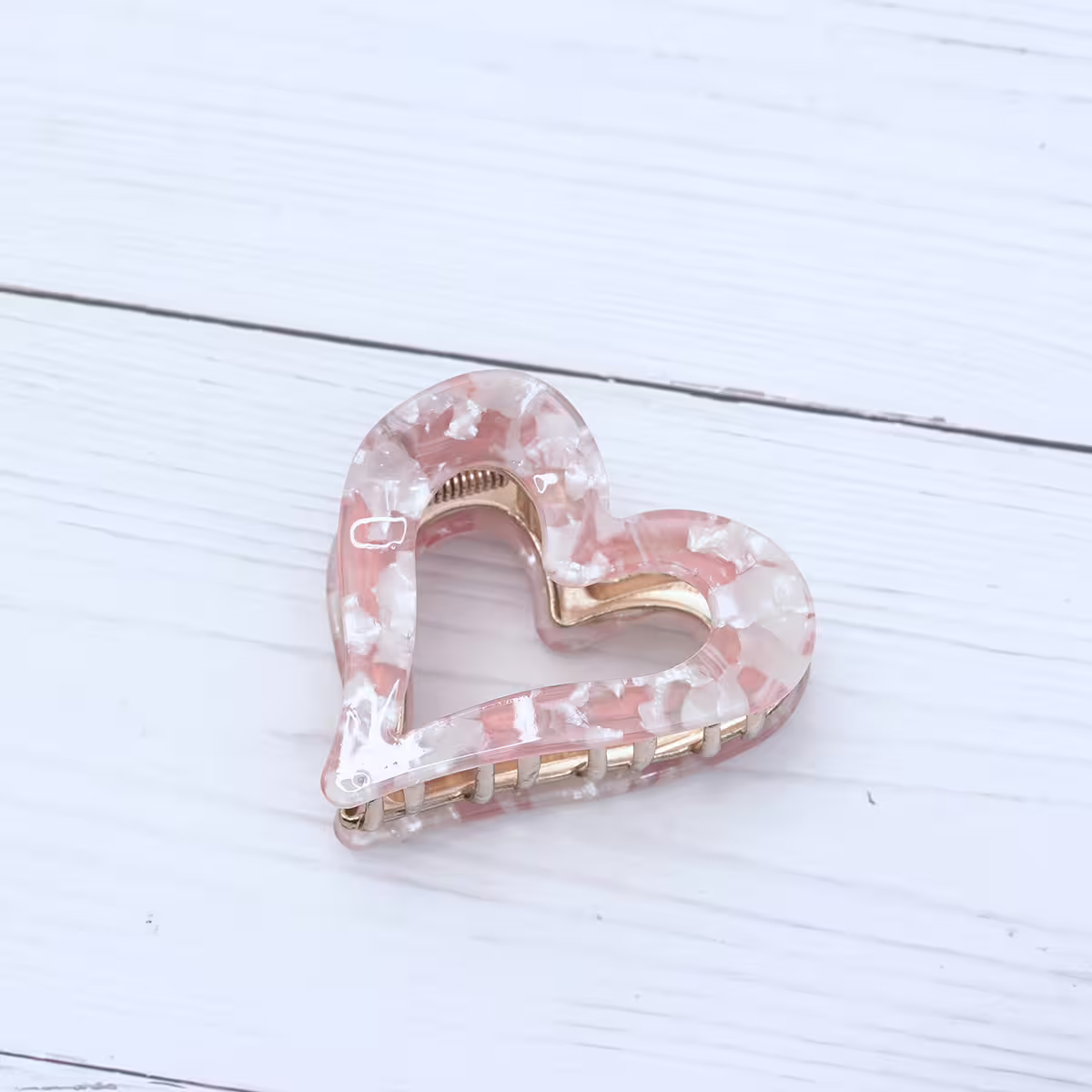 心型幻彩醋酸&times;鯊魚夾&times;共三色-第4張